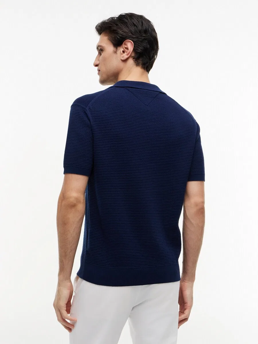 Свитер TOMMY HILFIGER "Regular Fit" темно-синего цвета — фото 4