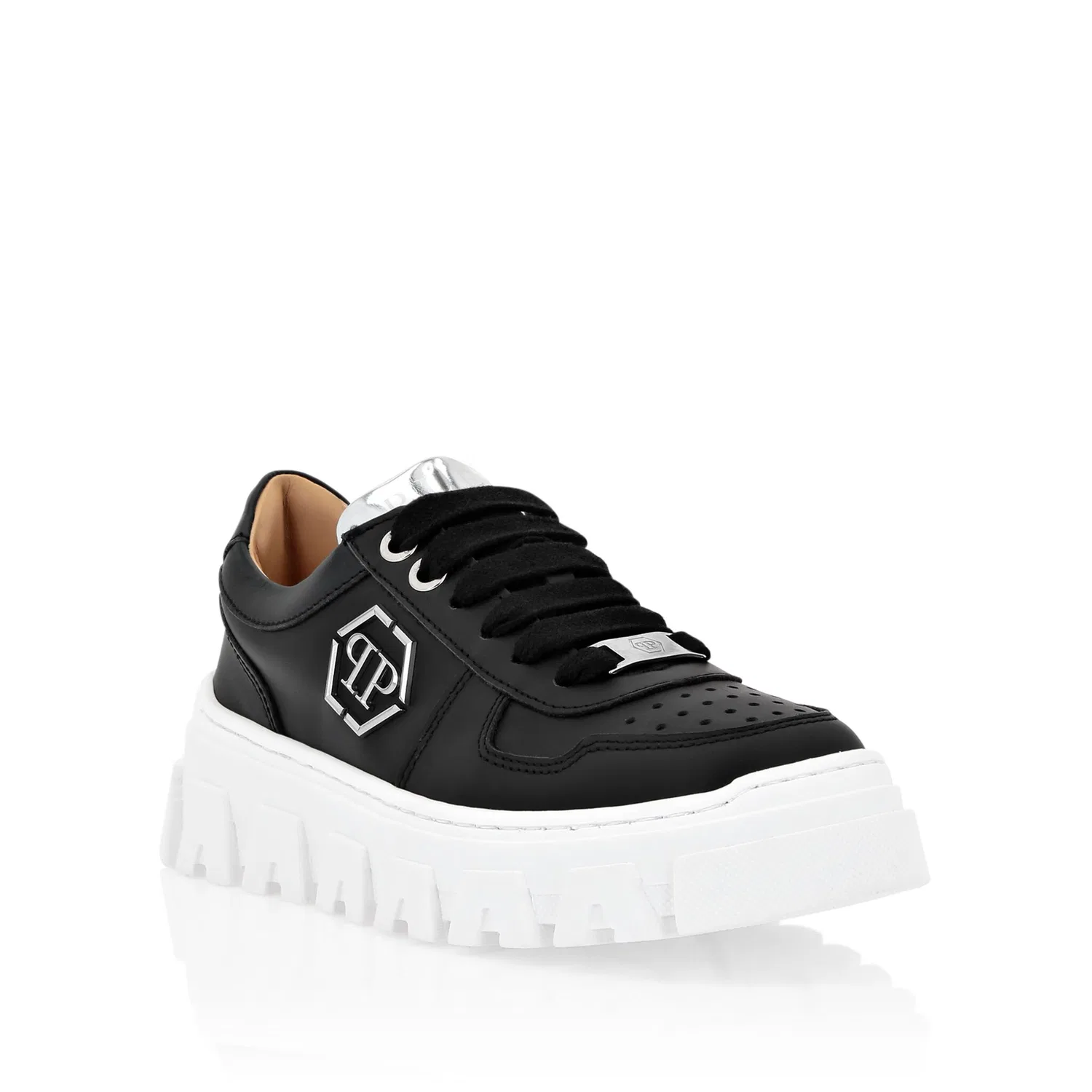 Детские кроссовки с шестиугольным логотипом PHILIPP PLEIN, Black