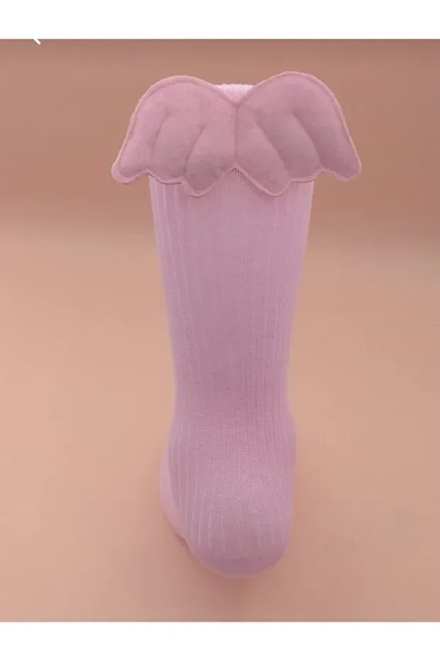 Детские носки для девочек с принтом Angel Wings Kardeşler Baby, Pink — фото 2