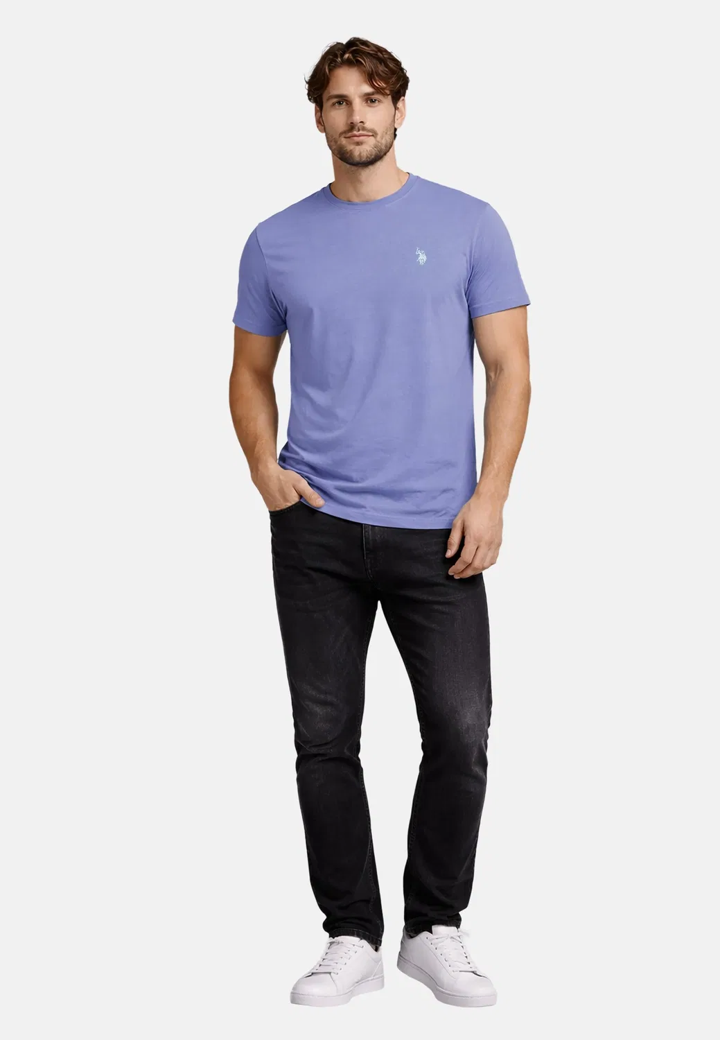 Мужская базовая футболка P-030 U.S. Polo Assn., Blue — фото 3