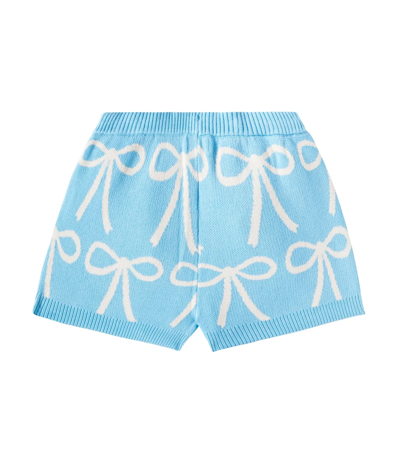 Шорты хлопковые с бантиками Tinycottons, синий — фото 4
