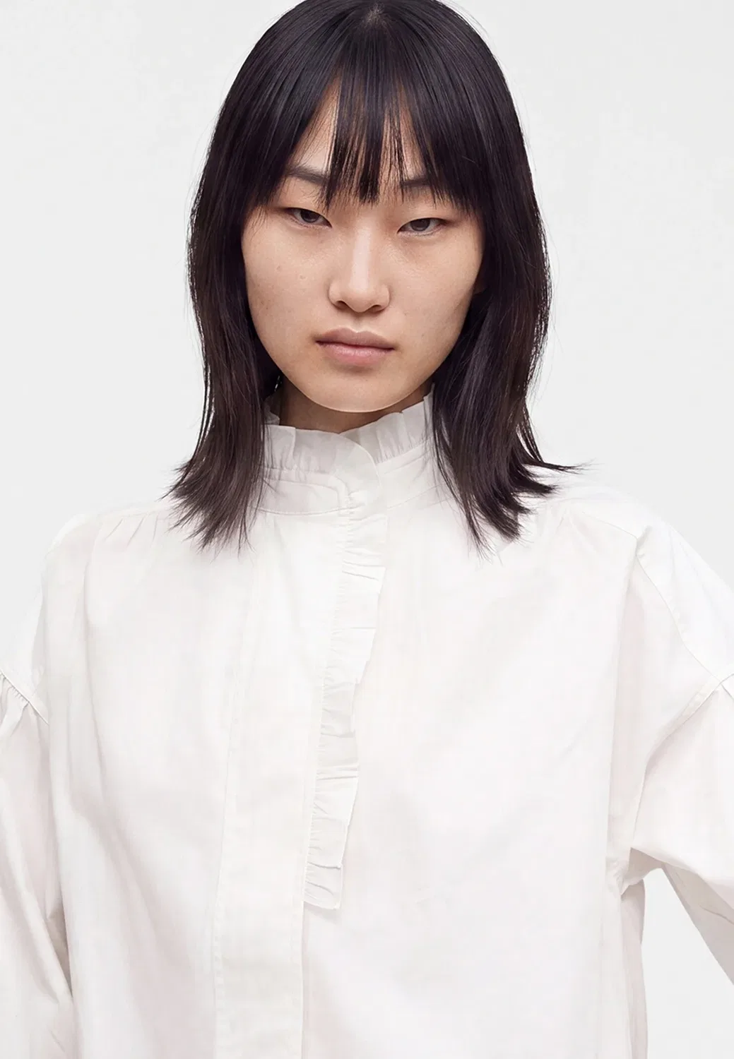 Блузка с оборками - блузка Tommy Hilfiger, Optic White — фото 4