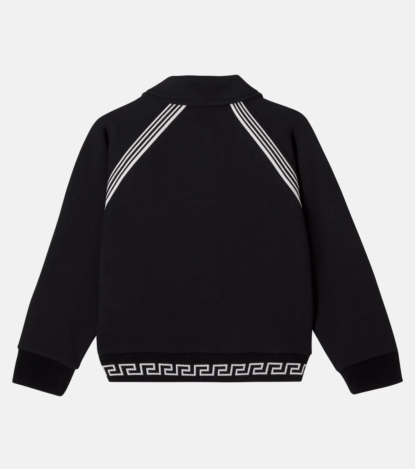 Джемпер на молнии из хлопкового джерси Versace Kids, черный — фото 3