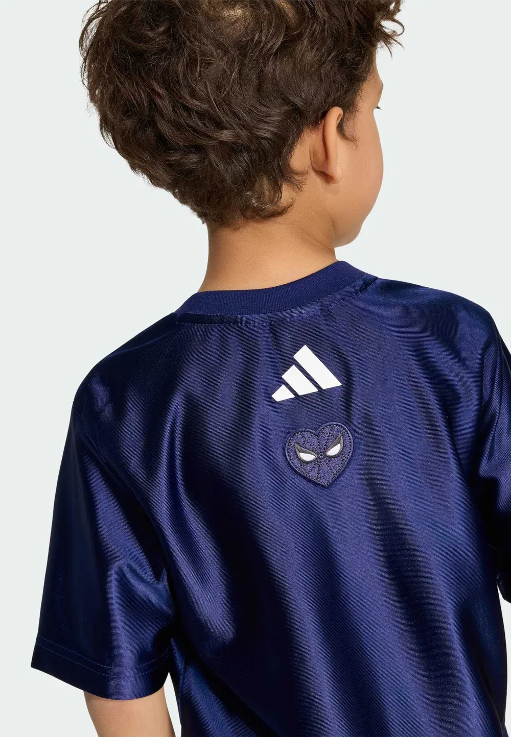 Детская футболка унисекс с принтом Человека-паука Marvel - футболка с принтом Adidas Performance, Dark Blue White — фото 4