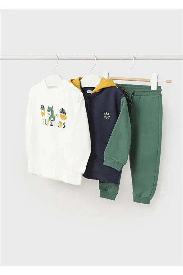 Детский спортивный комплект для мальчиков из 3 предметов Color Blocked Hooded Mayoral, Mixed