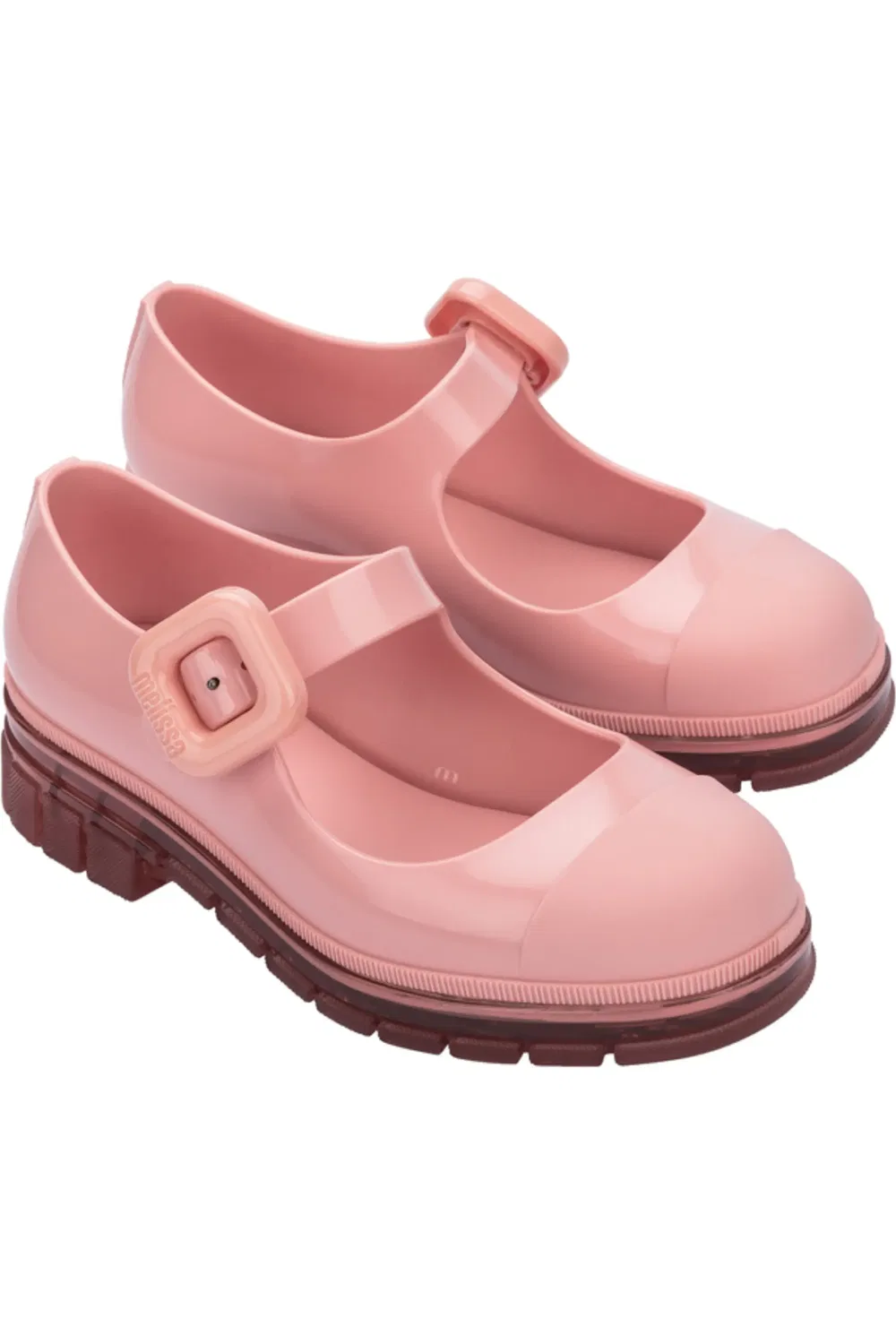 Детские туфли мэри-джейн с прозрачной подошвой June Mini Melissa, розовый