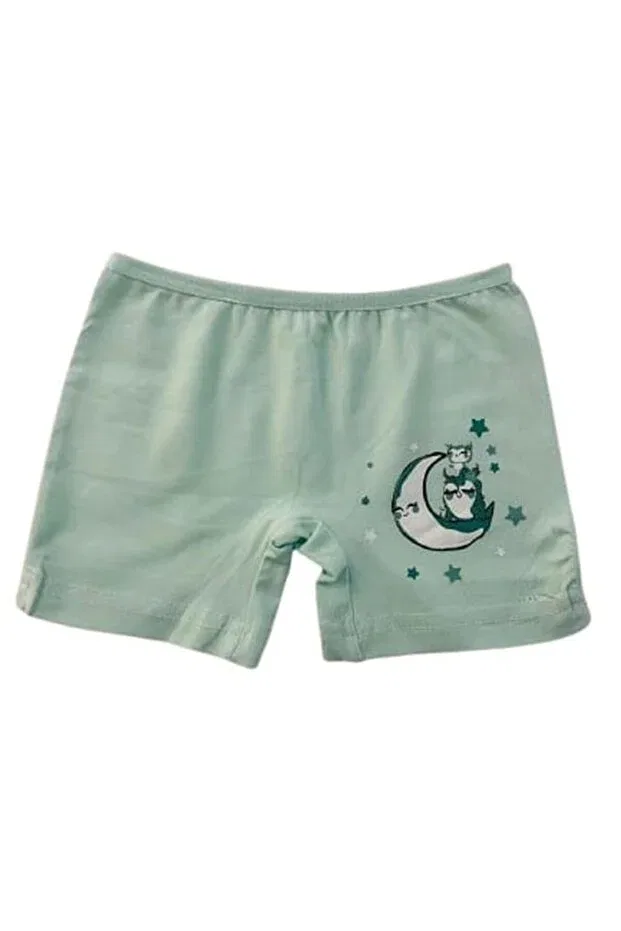 Детские трусы-боксеры для мальчиков хлопковые 3-шт Moon Owl Elmas Kids, White-Salmon-Aqua Green — фото 3