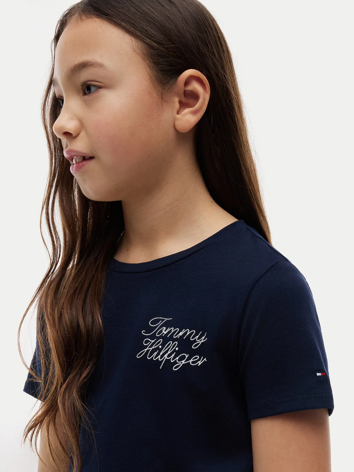 Футболка стандартного кроя для девочки Tommy Hilfiger, темно-синий — фото 4