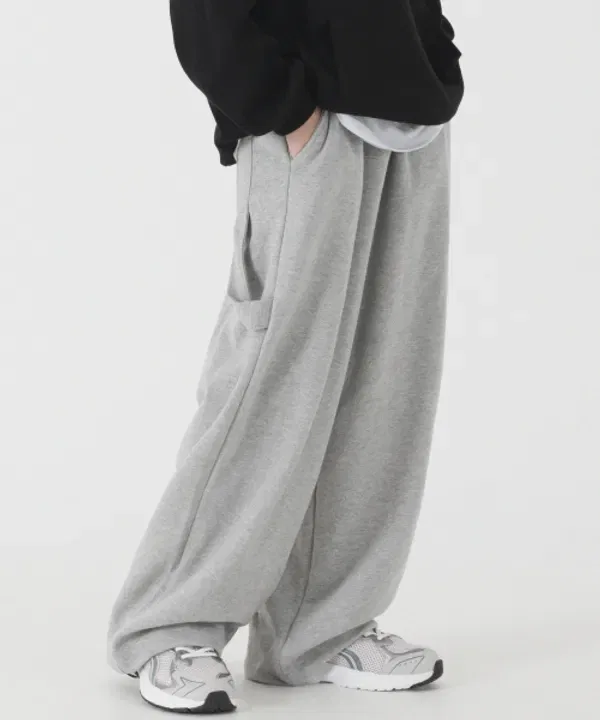 Широкие карпентер-штаны для мальчиков, Sweat Pants Pianer Kids, меланж — фото 4