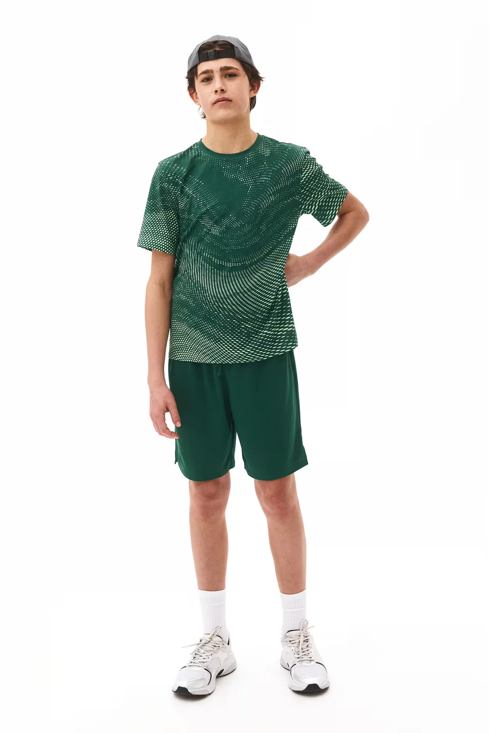 Спортивный комплект из 2 предметов с Drymove H&M, Grün/Gemustert