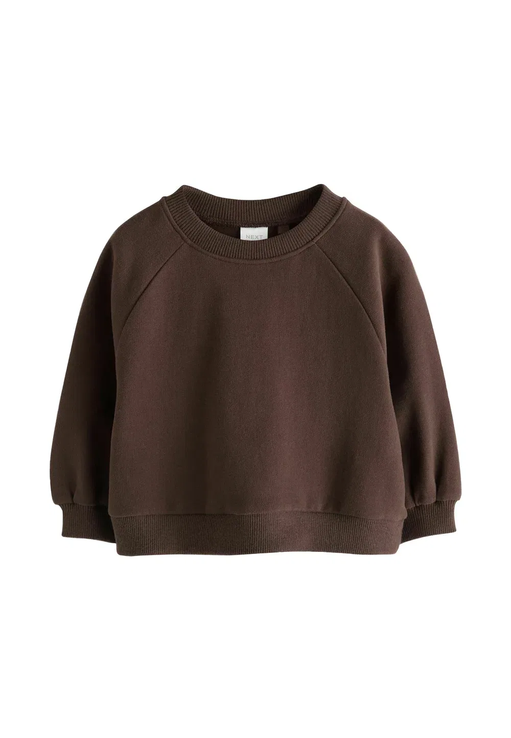 Толстовка с круглым вырезом, стандартного кроя Next, Chocolate Brown — фото 4