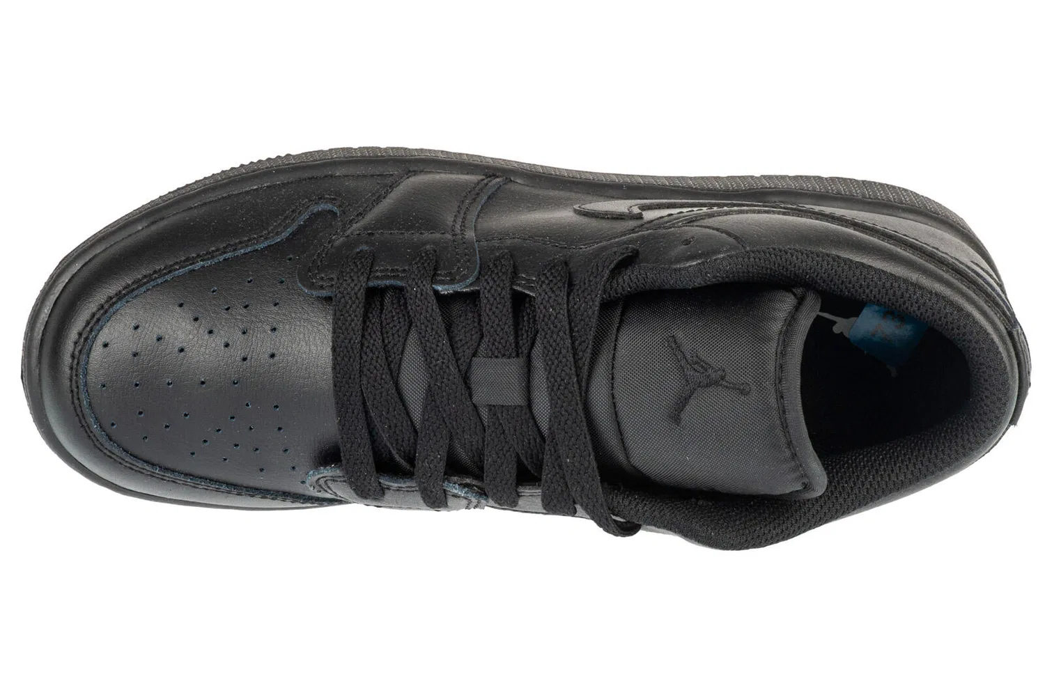 Детские кожаные кроссовки Air Jordan 1 Low Gs Jordan, Черный — фото 3