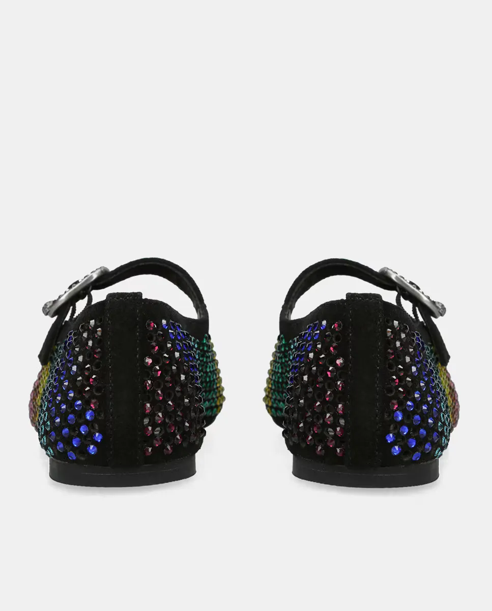 Женские замшевые туфли Mayfair Mary Janes со стразами Kurt Geiger, черный — фото 4