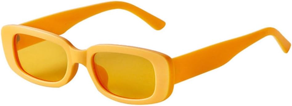 

Модные маленькие прямоугольные разноцветные женские солнцезащитные очки в стиле ретро, ​​конфетные оттенки, защита от УФ-излучения UV400, мужские желто-фиолетовые солнцезащитные очки TYUVIVO, Yellow Yellow