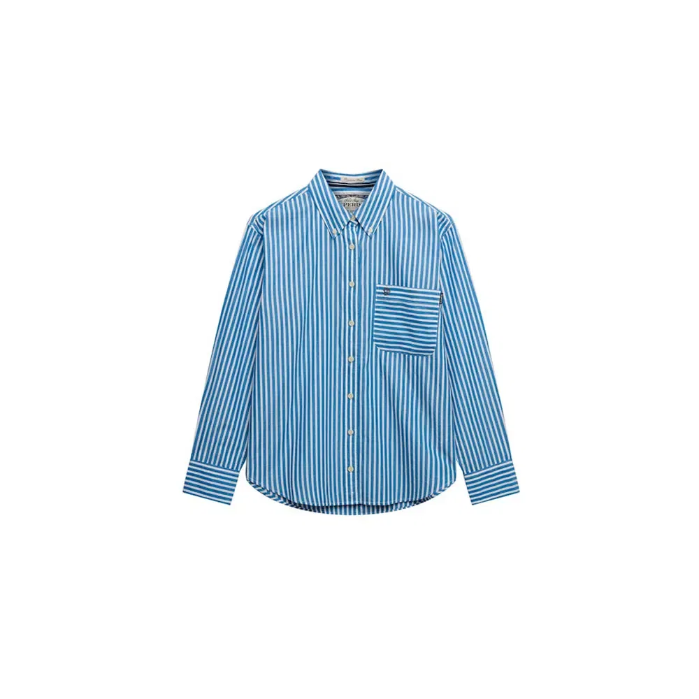 Женская рубашка из поплина свободного кроя Superdry, Blue — фото 3