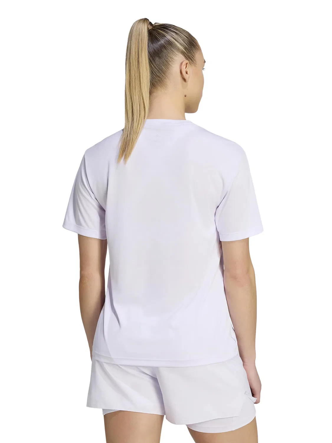 Футболка Adidas Performance Shirt Ess пастельно-фиолетового цвета — фото 3