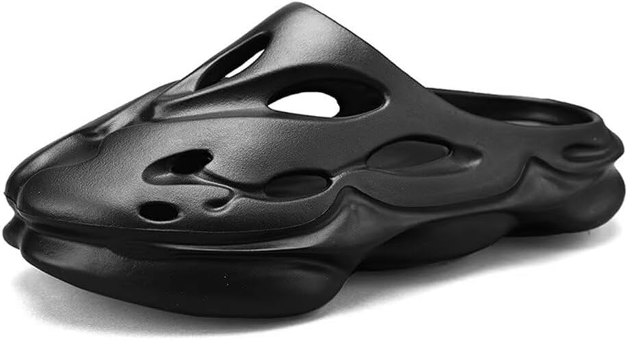 

Jakcuz Men Взрослые Сандалии с Амортизацией Нескользящие Домашние Тапочки Мягкие Модные Обувь для Плавательного Бассейна и Пляжа, черный