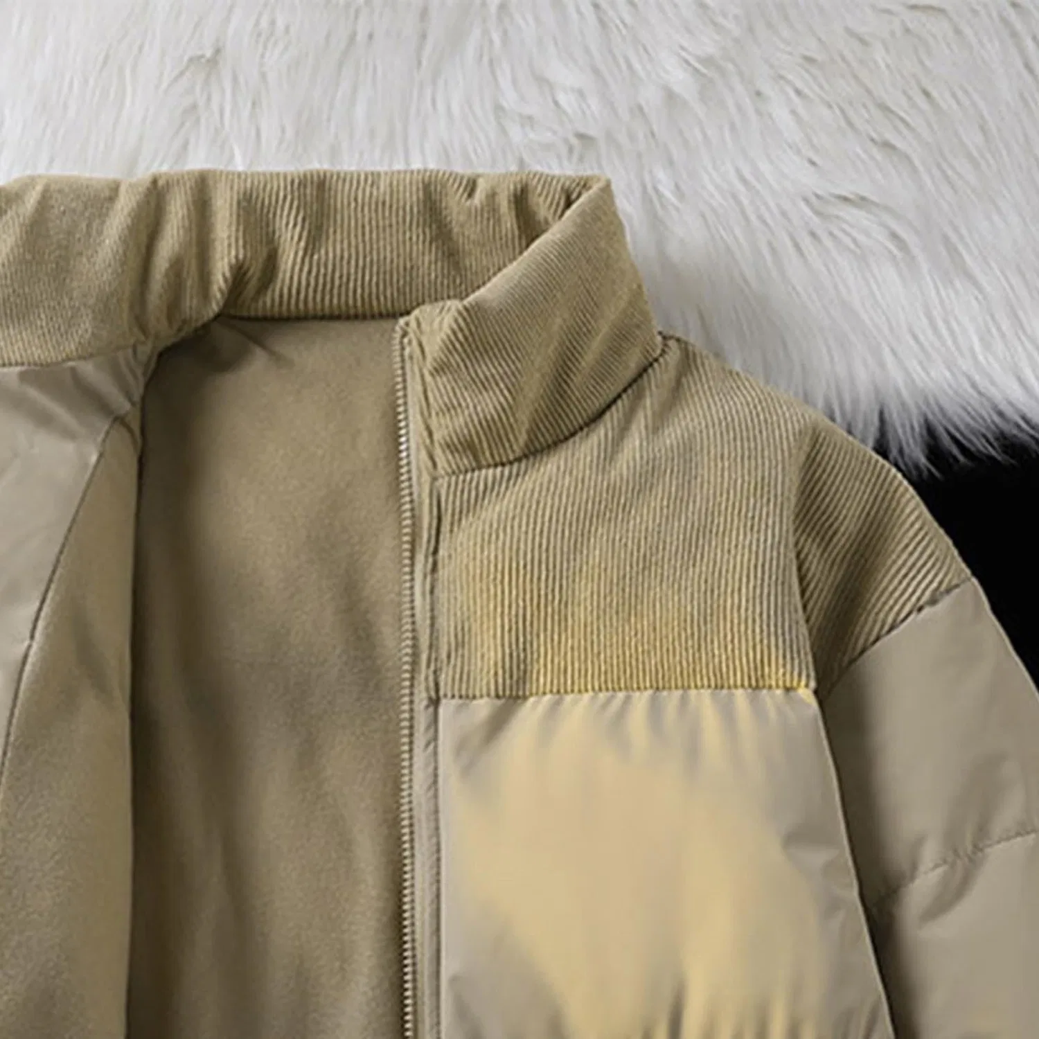 Женское стеганое пальто с длинным рукавом, модель parka, cachi — фото 2
