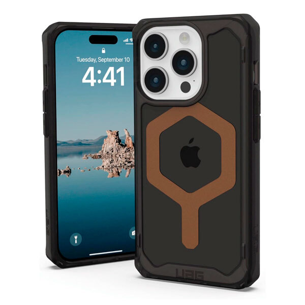 

Чехол UAG Plyo для iPhone 15 Pro, MagSafe Charging, Black/Bronze, Прозрачный, Чехол UAG Plyo для iPhone 15 Pro, MagSafe Charging, Black/Bronze