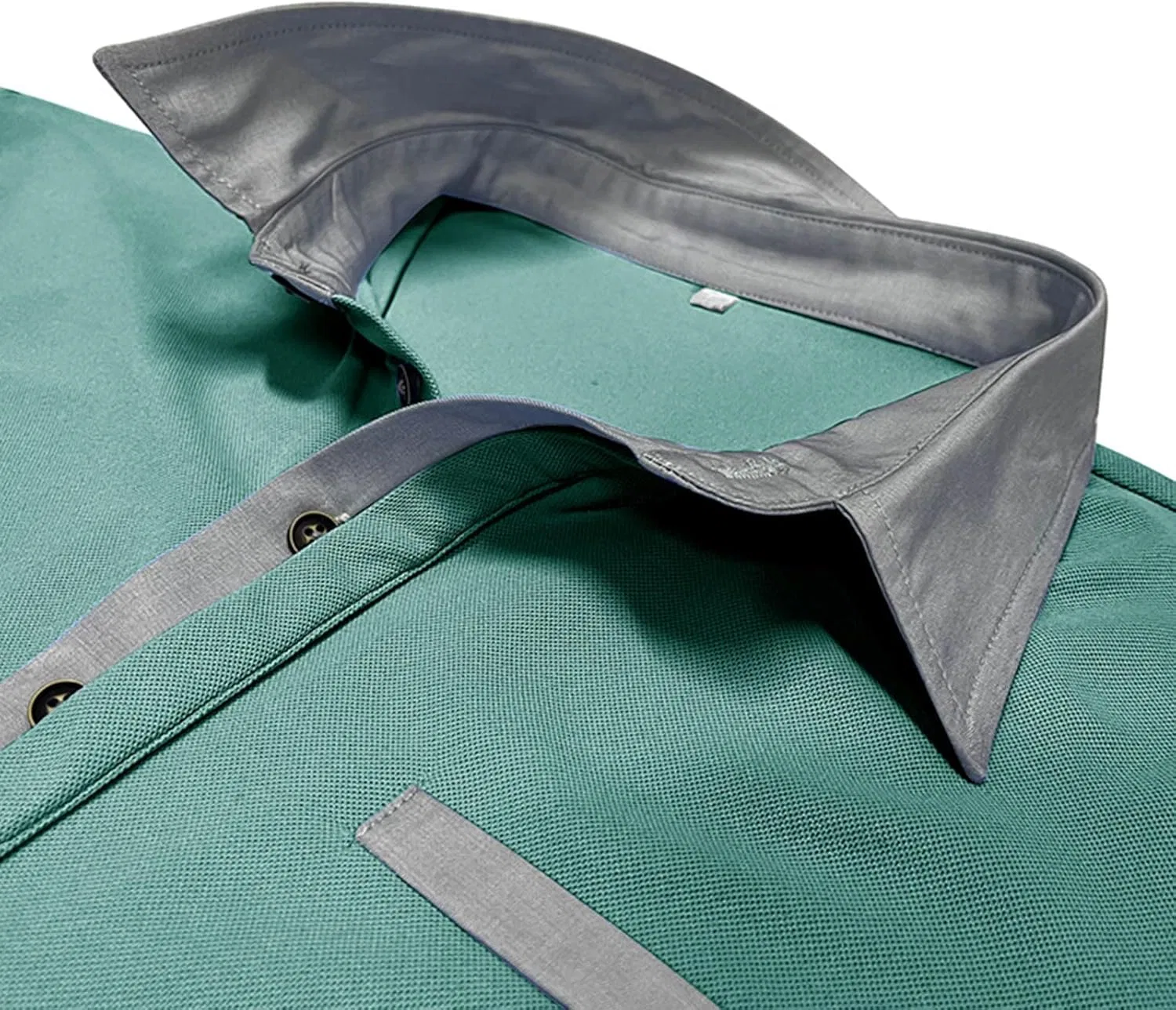 Мужская slim футболка с отложным воротником Golf, Green — фото 2