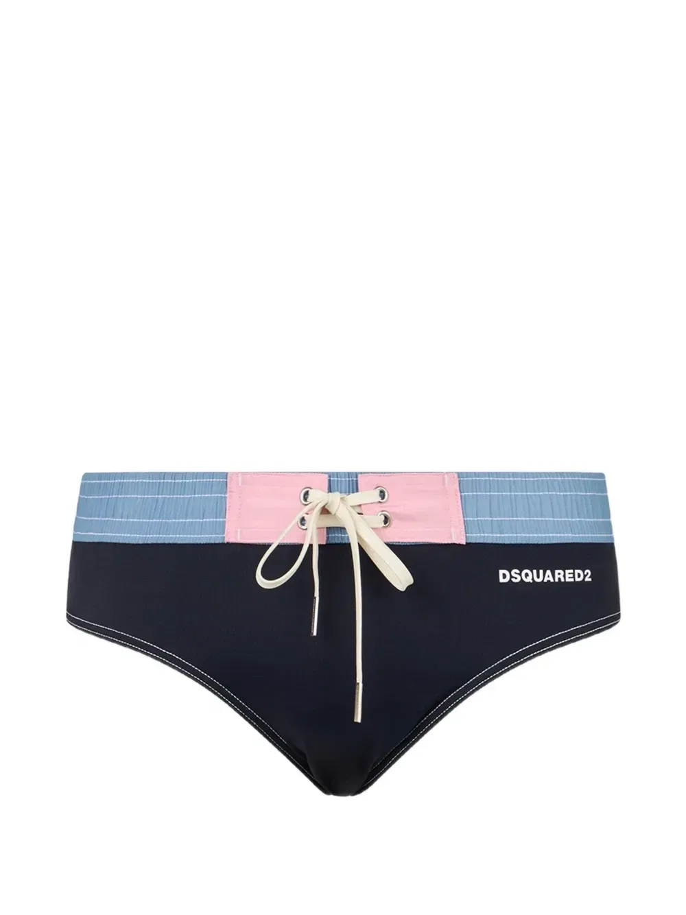 Плавки-брифы с принтом логипа Dsquared2, синий