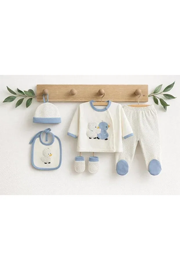 Детское боди-комплект для новорожденных мальчиков с принтом Duck Bys Baby Fashion, White Blue — фото 2