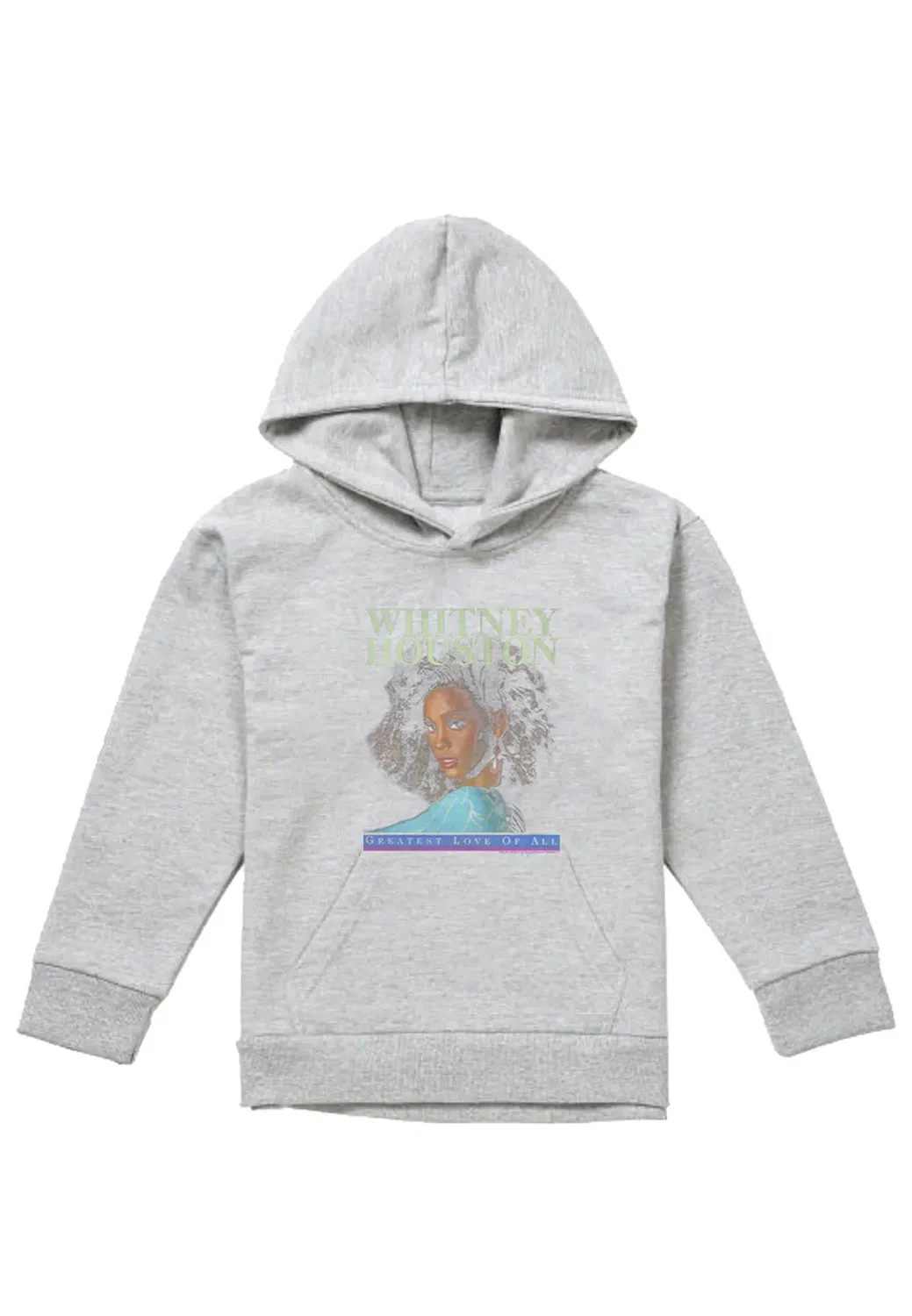 Детский худи с принтом The Greatest Love Youth Kids Pull-Over Hoodie Whitney Houston, Grey