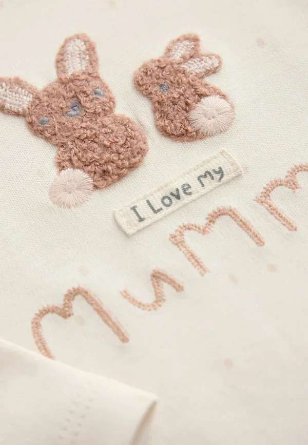Боди с длинным рукавом, 100% хлопок, Regular fit, Next, Neutral I Love My Mummy, нейтральный — фото 2