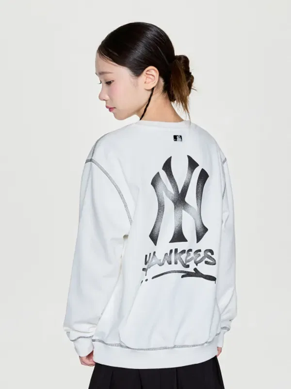 Свитшот с логотипом, Street Basic Logo Artwork Mlb Kids, слоновая кость — фото 2