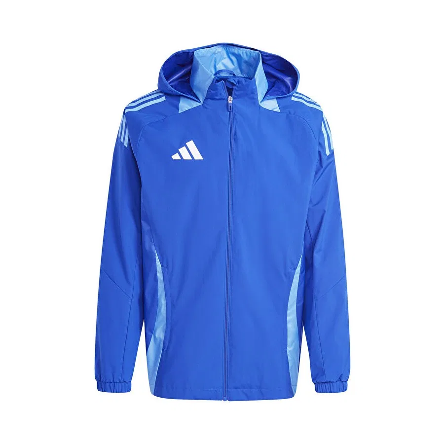 Мужская спортивная куртка с капюшоном и длинным рукавом adidas TIRO24 C Awjkt, 2XL, Синий — фото 4