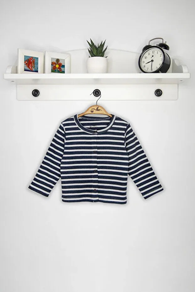 Детский кардиган с длинным рукавом Newborn Fashion Club, Navy Blue Striped