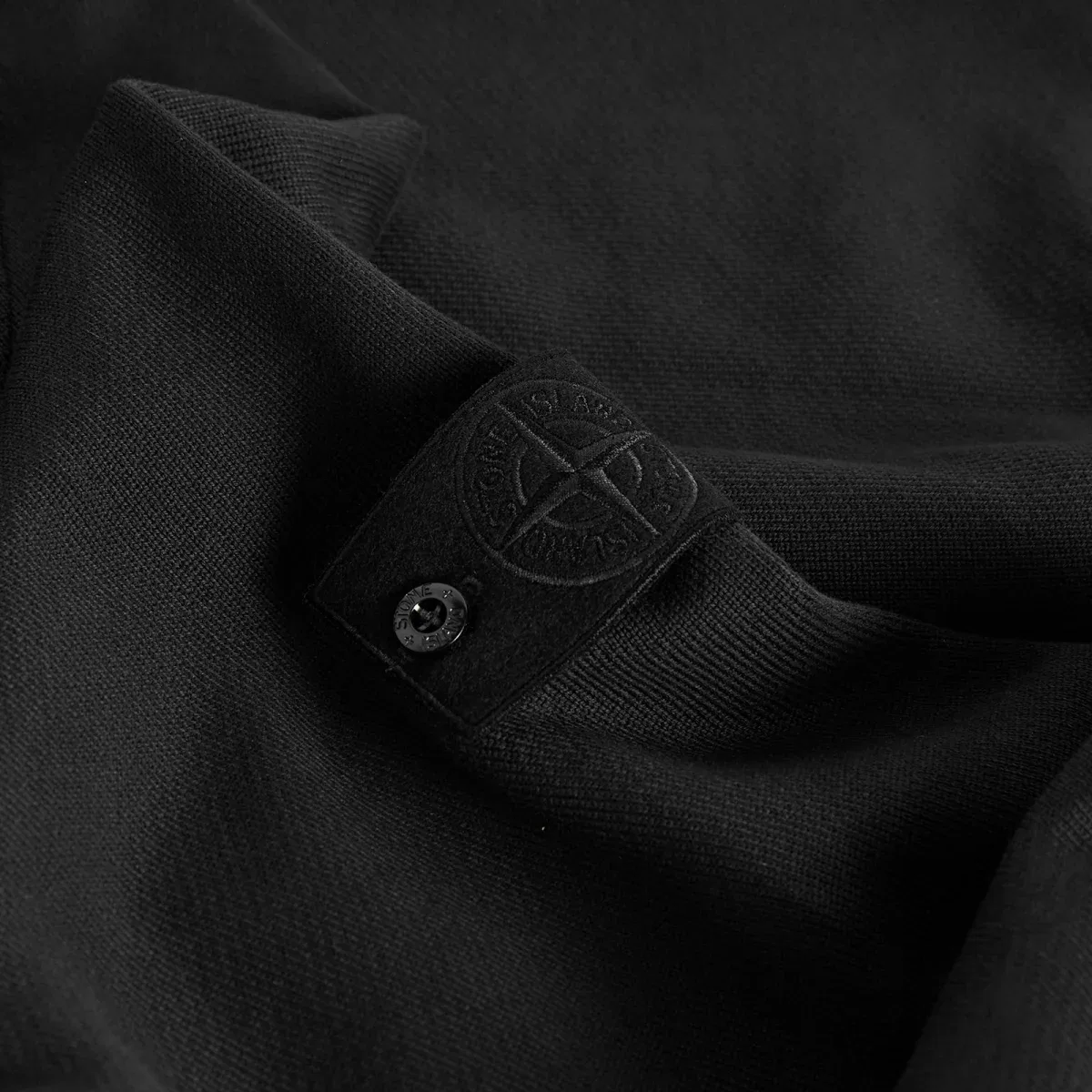Свитшот с круглым вырезом Ghost heavy fleece Stone Island, Black — фото 3