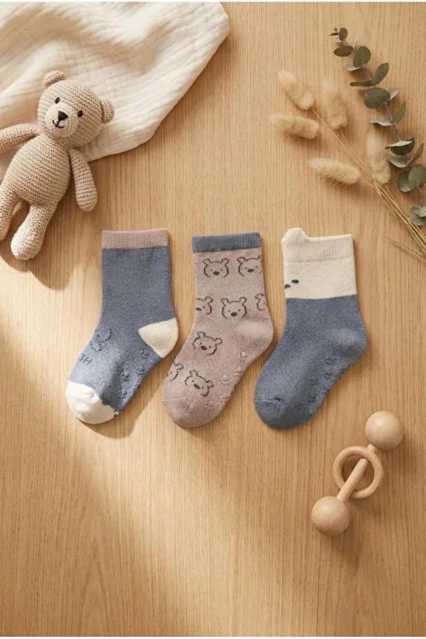 Детские носки с принтом Teddy Bear Patterned Katia&Bony, Blue
