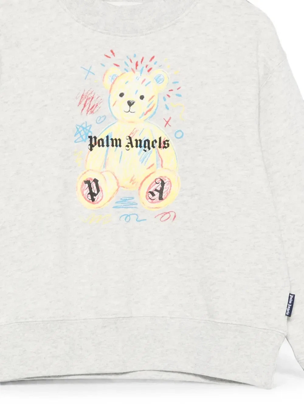 Свитшот с длинными рукавами Palm Angels Kids, серый — фото 3