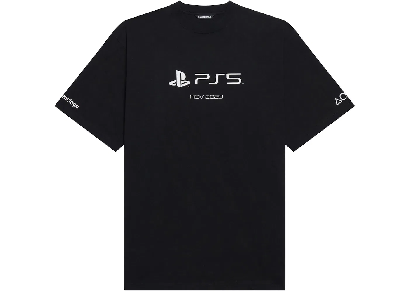 Мужская футболка с принтом Balenciaga x PlayStation T-shirt Balenciaga, Черный