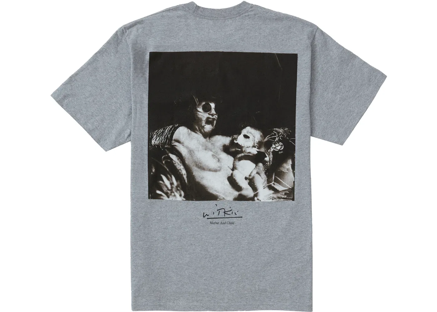 Мужская футболка с принтом Supreme Joel-Peter Witkin Mother and Child Tee, Heather Grey