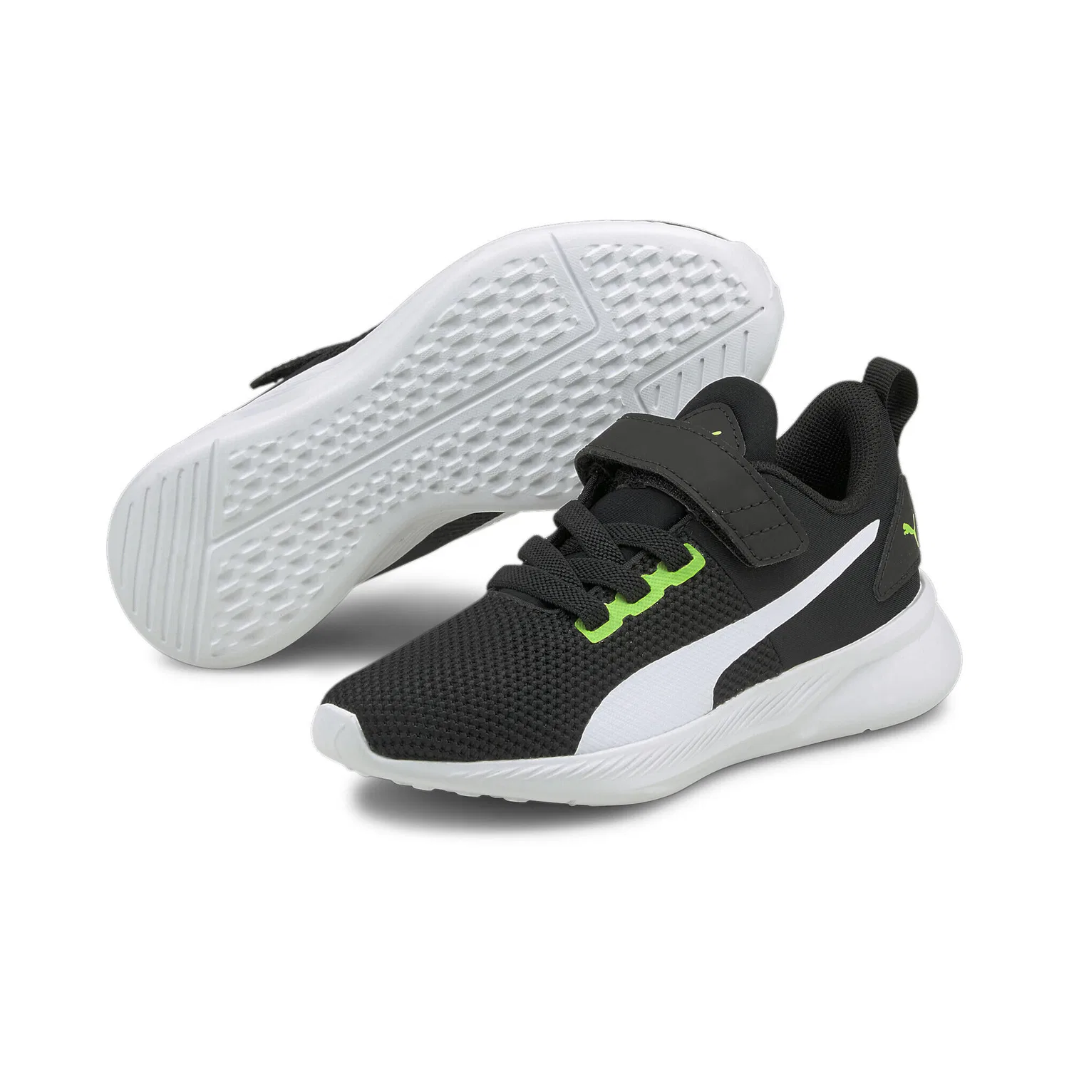 Детские кроссовки Flyer Runner V Puma, Green Flash White Black