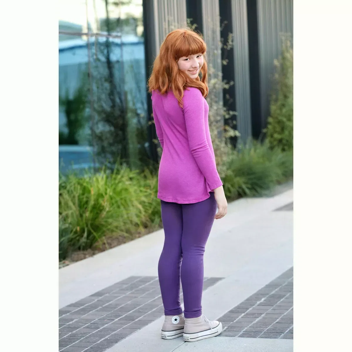 Детские леггинсы для девочек хлопковые City Threads, Pink — фото 4