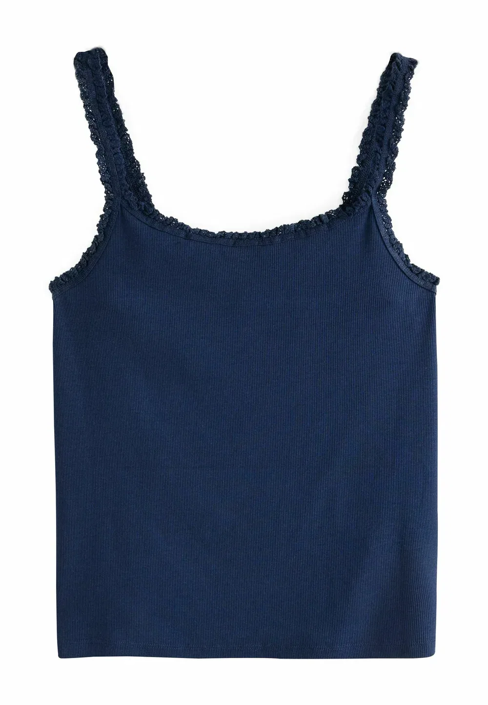 Пижамный комплект из короткой трикотажной майки и топа стандартного кроя Next, Navy Floral — фото 2