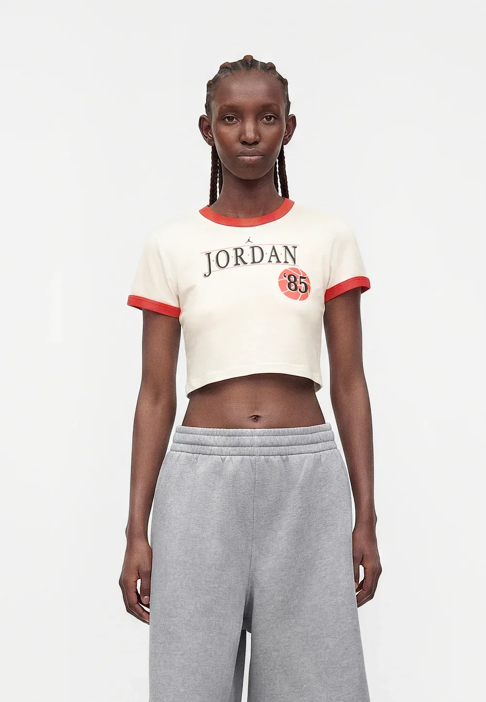 Футболка с принтом Word ringer tee - футболка с надписью Jordan, Sail