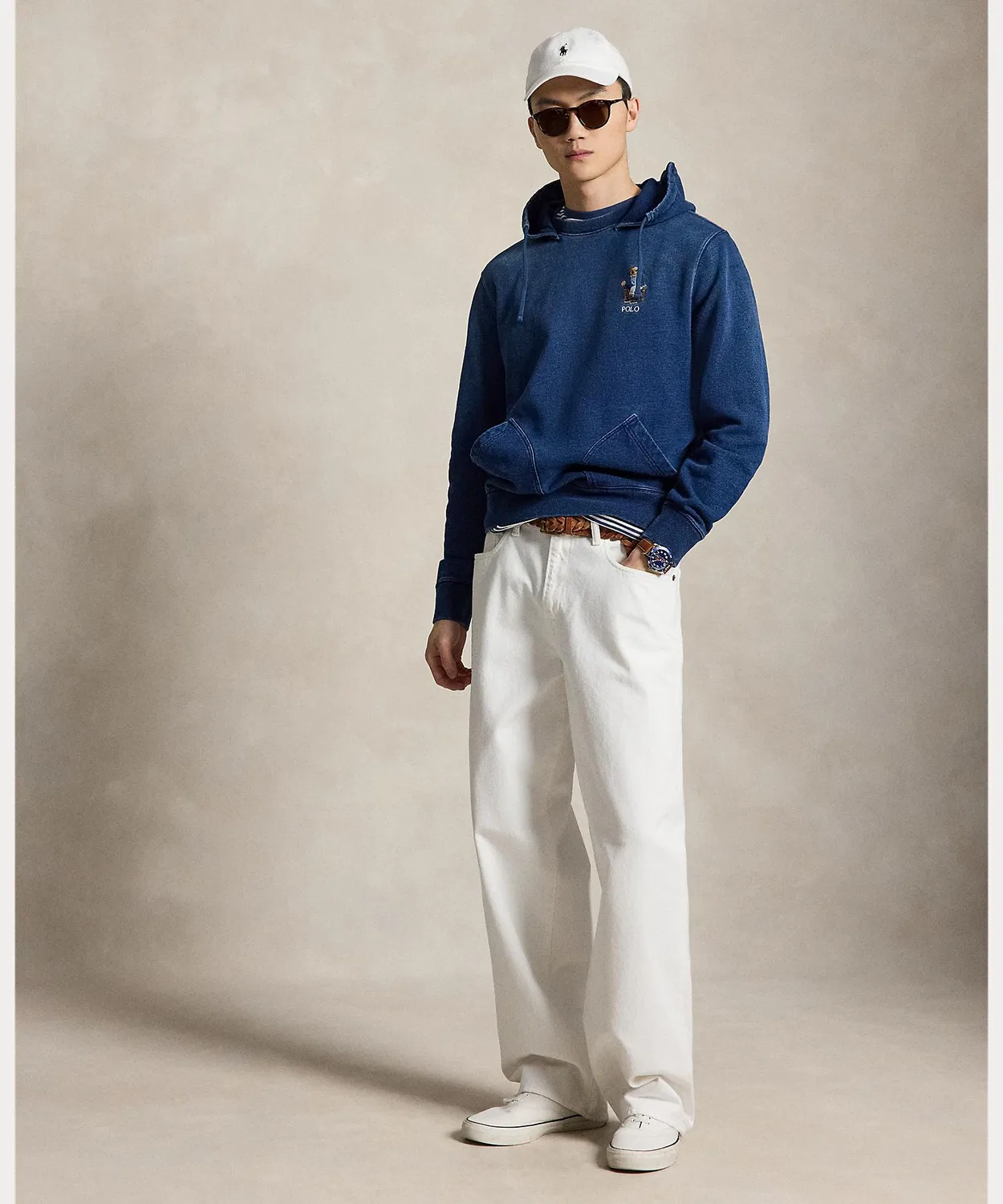 Мужской худи с длинным рукавомPolo Bear Indigo Terry POLO RALPH LAUREN, Navy — фото 3