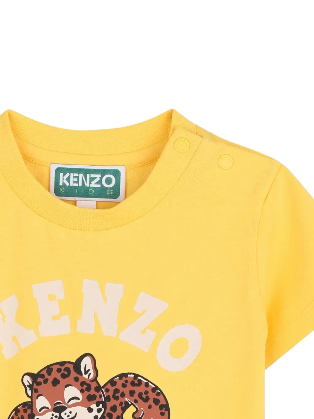Футболка с графическим принтом Kenzo Kids, желтый — фото 3