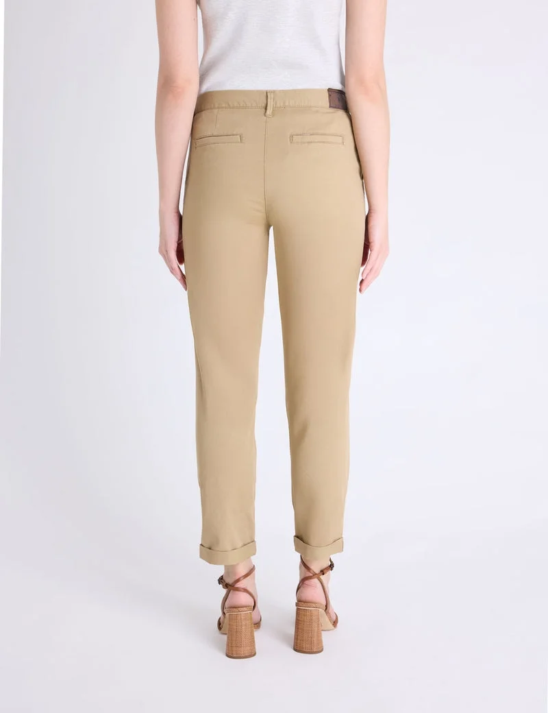 Женские брюки U.S. Polo Assn. Mid Rise Chino, хаки — фото 2