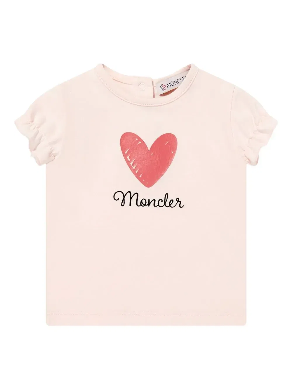 Футболка с оборками Moncler Enfant, розовый