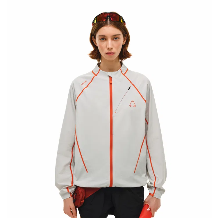 Детская куртка-ветровка с воротником-стойкой FPA, White Gray