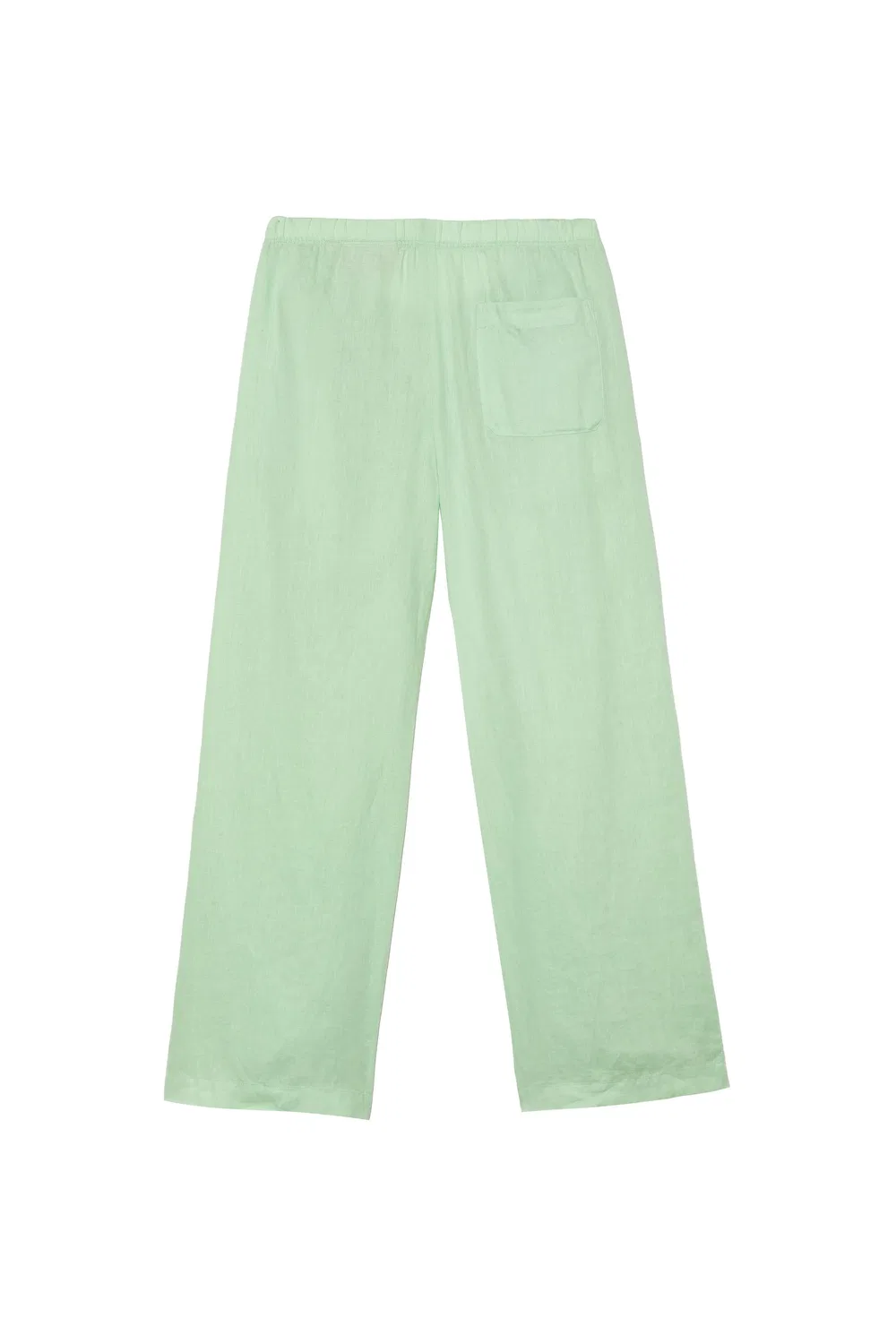 Брюки свободного кроя из 100% льна. ZARA, Sea green — фото 4