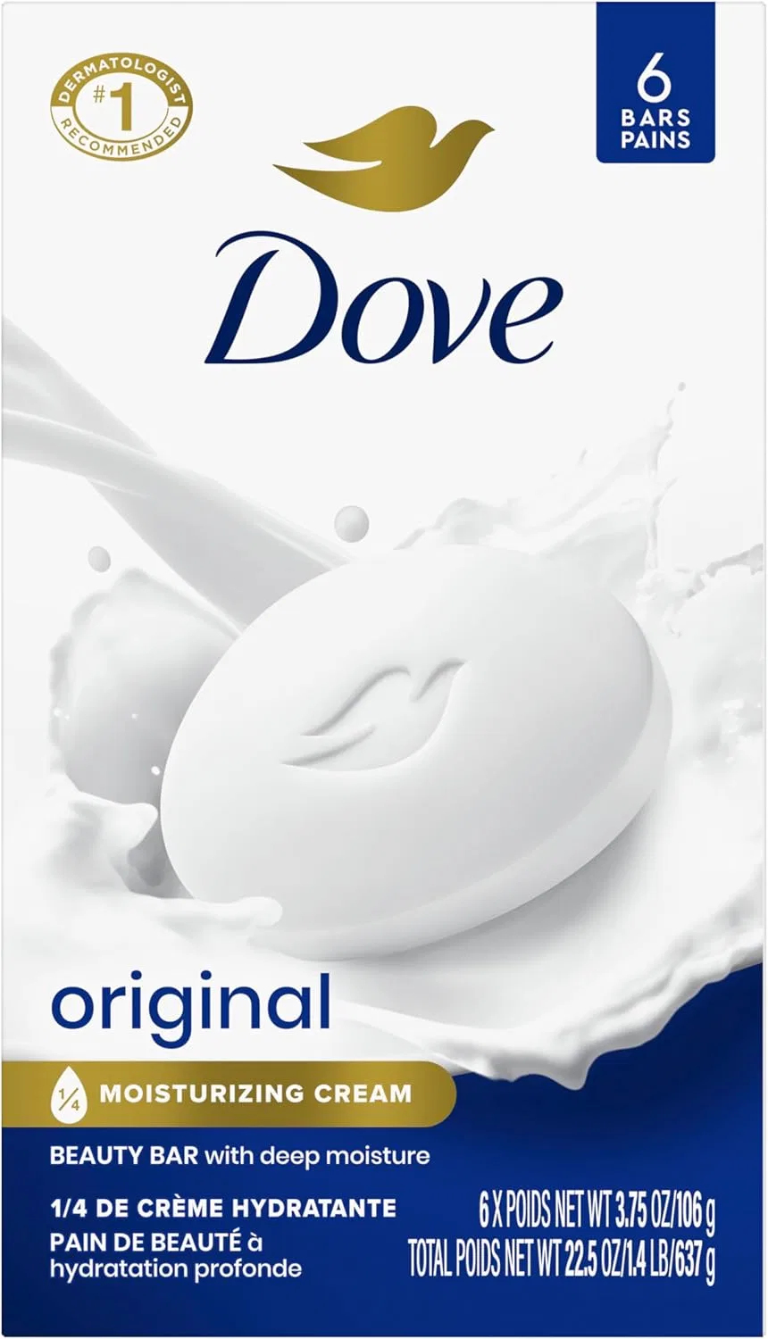 Мыло Dove White Moisturizing Cream Beauty Bar, 6 шт. по 120 г