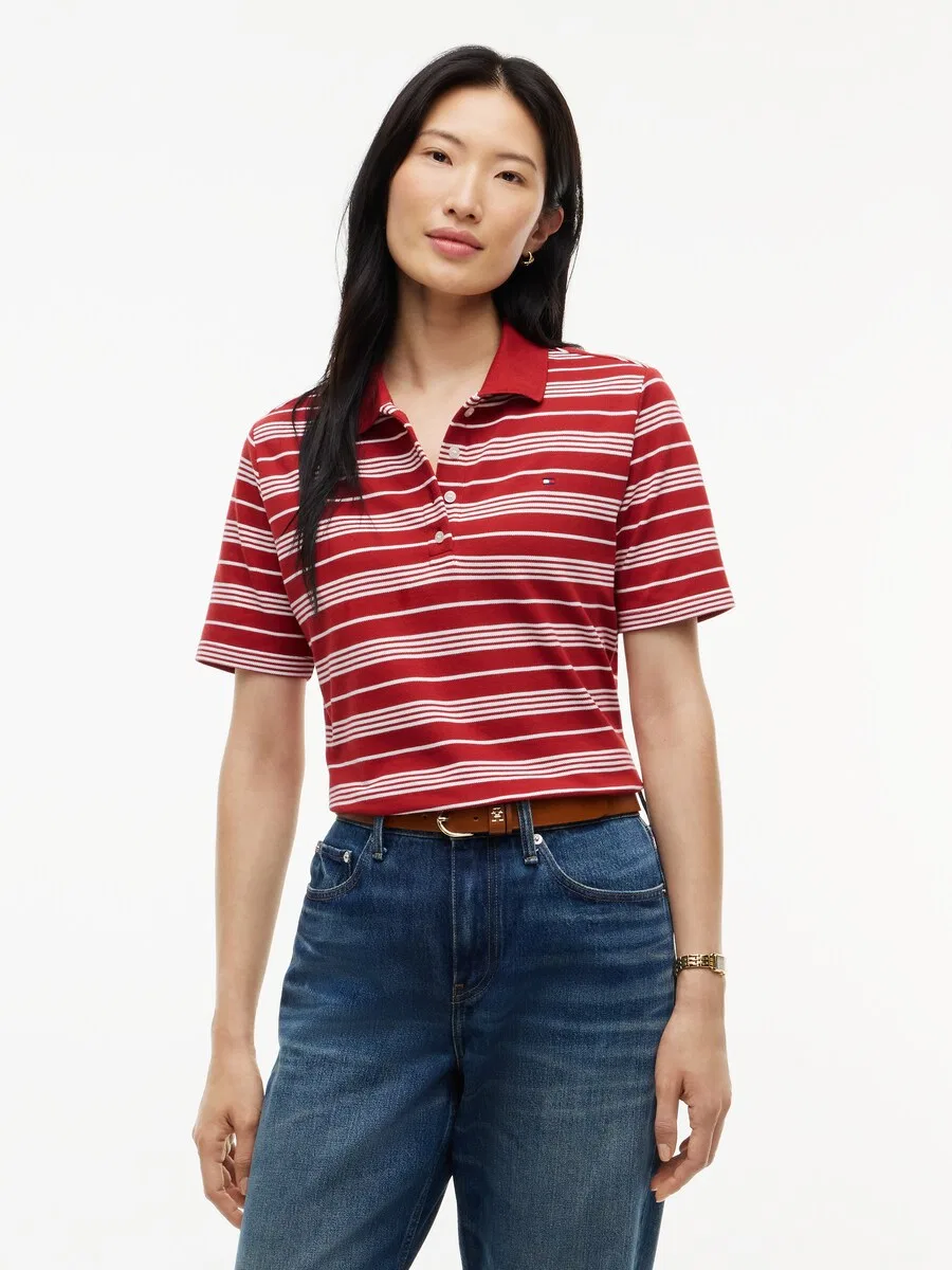 Топ TOMMY HILFIGER '1985' огненно-красного цвета — фото 2