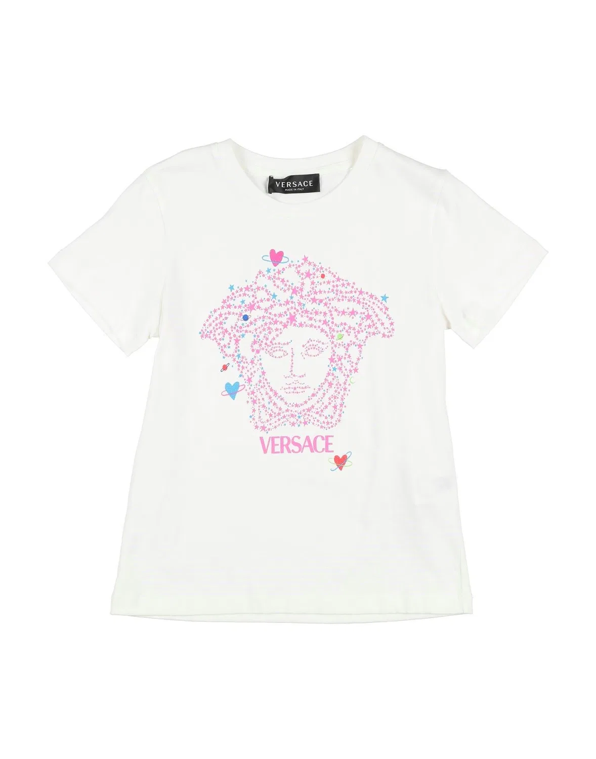 Детская футболка для девочек с принтом Versace Young, белый
