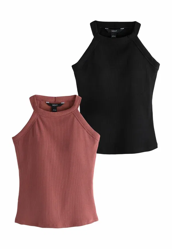 Топ-бра без бретелей, комплект из 2 штук, Regular Fit, Hidden Support High Neck Vest Bra Top, Next Berry — фото 4